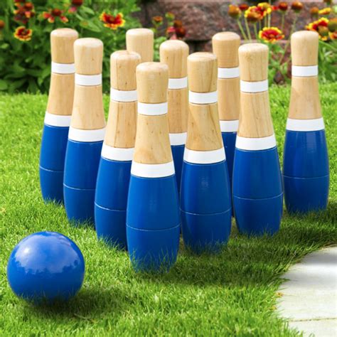 Hey! Play! 8 Inch Wooden Lawn Bowling Set & Reviews | Wayfair