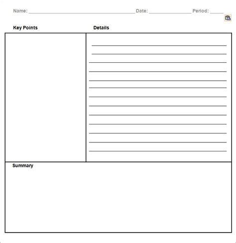 Cornell Notes Template - 29+ Word, PDF Format Download | Notes template, Cornell notes template ...