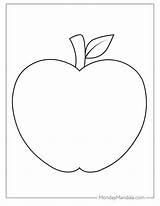A Apple Coloring Pages sketch template