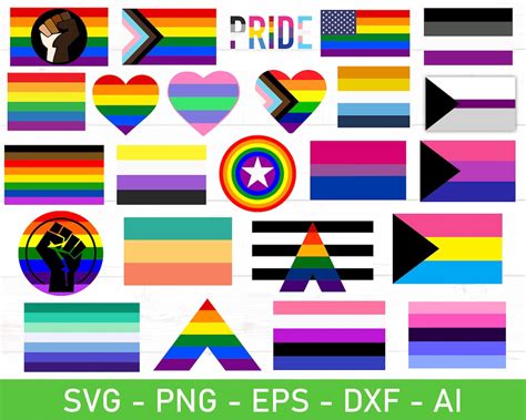 Pride Flag Svg, Progress Pride Svg, Inclusive Pride Flag Svg, LGBT Flag ...