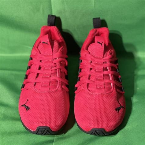 Red Puma Running Shoes In perfect condition, tags... - Depop