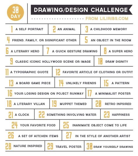 Image result for 30 day art challenges | Drawing challenge, Art ...