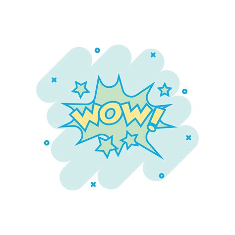 Vector cartoon wow comic sound effects icon in comic style. Sound ...