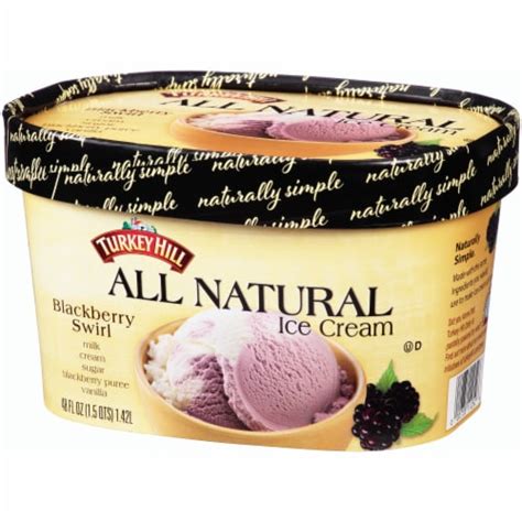 Turkey Hill All Natural Blackberry Swirl Ice Cream, 48 fl oz - Kroger