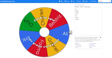 Wheel Of Names Random Name Picker Generator