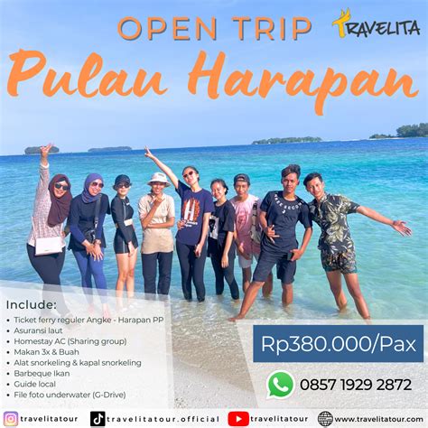 Open trip Pulau Harapan - Pulau Seribu - Travelitatour