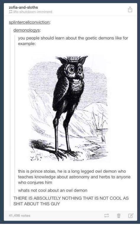 Awesome Goetic Owl Demon : r/tumblr