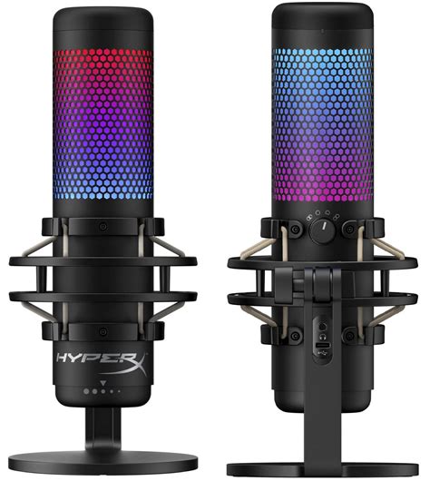 HyperX QuadCast S: Micrófono de mesa con iluminación RGB certificado por Discord y TeamSpeak