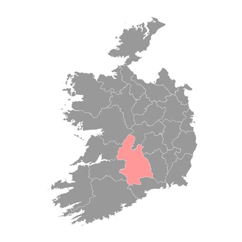 County Tipperary map, administrative counties of Ireland. Vector ...