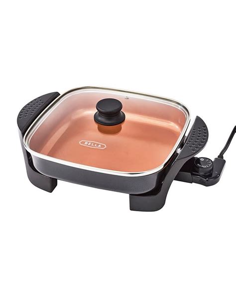 Bella 11" x 11" Nonstick Copper Ceramic Skillet - Macy's