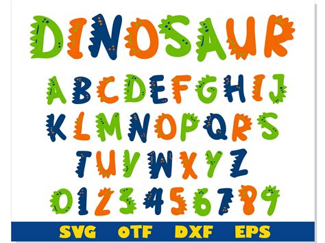 Dinosaur Font SVG Layered, Dinosaur Font svg, Dinosaur lette | Inspire Uplift