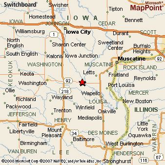 Columbus Junction, Iowa Area Map & More