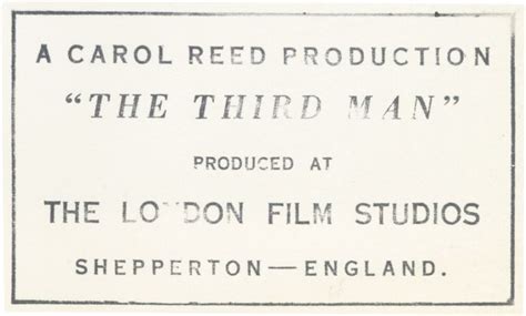 The Third Man | Leslie Baker, Carol Reed, Graham Greene, Orson Welles