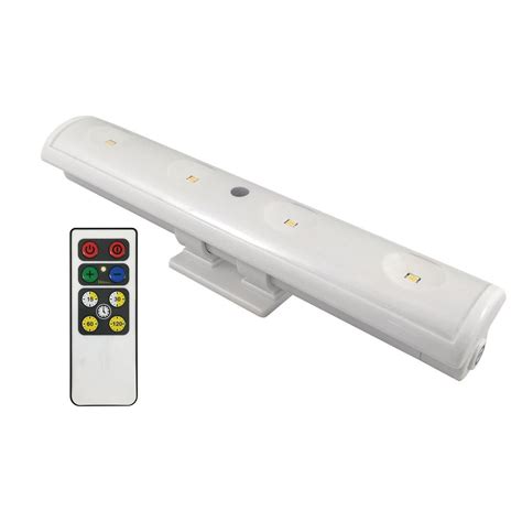 Westek 8.5 in. LED White Battery Operated Swivel LED Clamp Under Cabinet Light with Remote ...