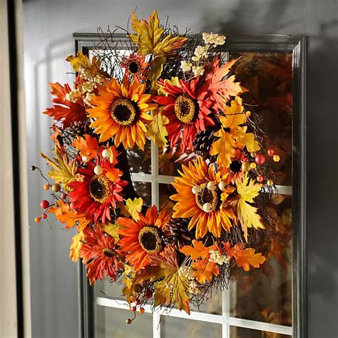 Autumn Sunflower Wreath | Kirklands