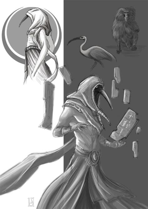 ArtStation - Thot Egyptian Gods, Livia De Simone | Egyptian gods, Egypt ...