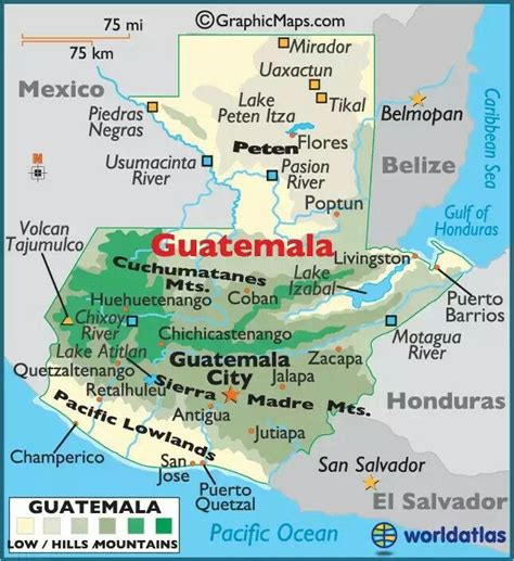 Mayan Ruins Guatemala Map