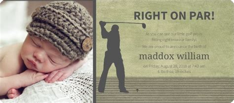 Funny Golf Themed Birth Announcement | Birth Announcements