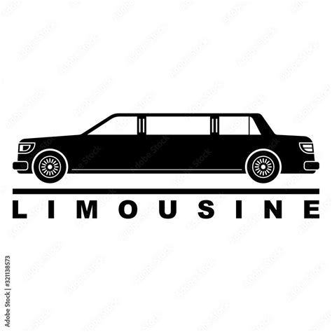 Vecteur Stock Limousine icon. Black silhouette. Side view. Vector ...