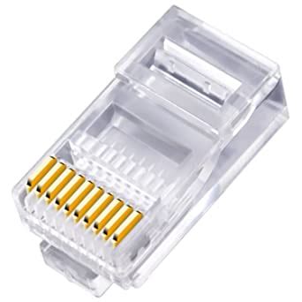 RJ48 10P10C Ends, FENTICO 10P10C RJ48 RJ-48 Cable Crimp Connectors Plug ...