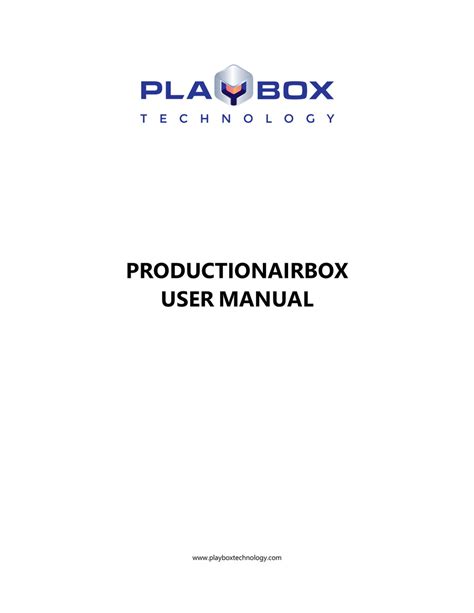 Production AirBox User Manual by PBT UK - Flipsnack