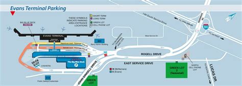 Evans (North) terminal at DTW map