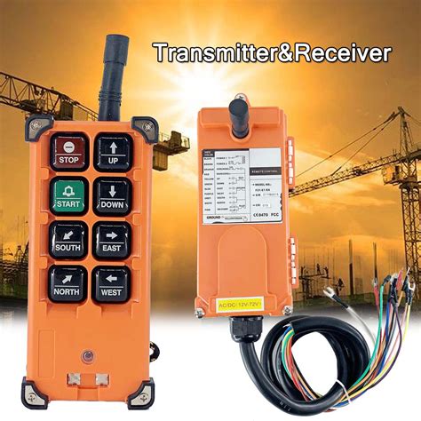 NICCOO 12V Transmitter&Receiver Hoist Crane Radio Wireless Industrial Remote Control, Waterproof ...