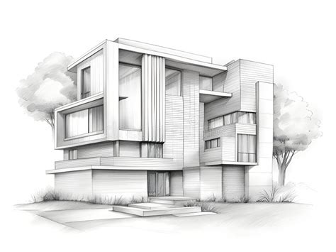 Easy Modern House Sketches