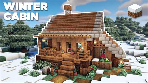 Winter Cabin Tutorial ️ | How to Build a Cozy Winter House | Minecraft - YouTube