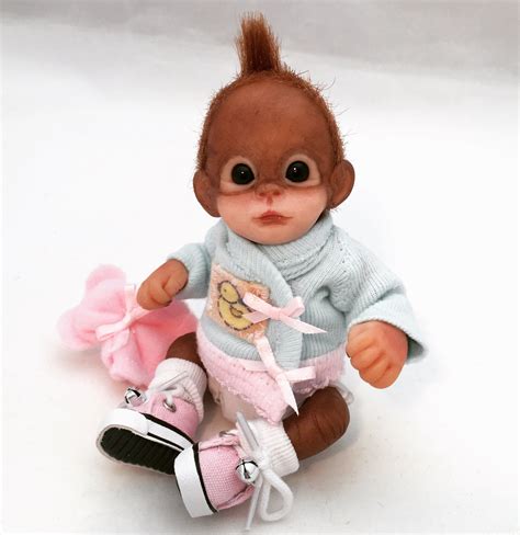 Monkey Girl, Polymer Clay Sculptures, Little Monkeys, Expecting Baby ...