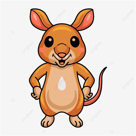 Cute Little Bandicoot Cartoon Standing, Jungle, Safari, Mammal PNG and ...