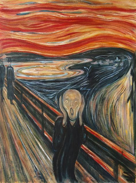 Oil painting (Scream) by Edvard Munch famous oil painting on canvas for wall decoration high ...