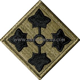 U.S. ARMY 4TH INFANTRY DIVISION PATCH (SSI)