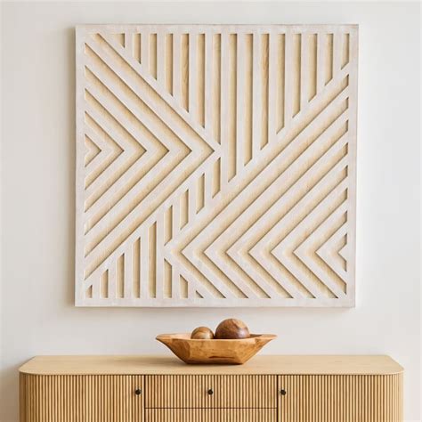 Graphic Wood Geometric Dimensional Wall Art | West Elm