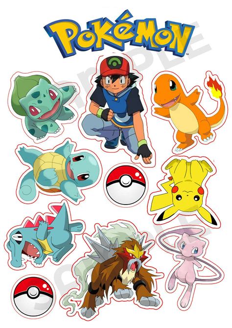 Premium quality pokemon edible cake toppers a4 icing wafer – Artofit