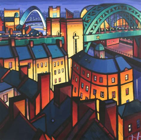 2 Newcastle Bridges by Jim Edwards Unique Buildings, Iconic Buildings, Colorful Artwork, Cool ...