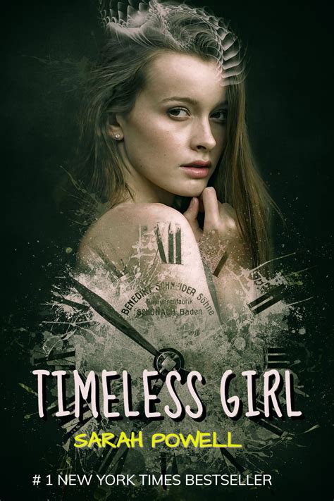 A book cover template featuring a mysterious woman with a clock face illustration. Insert your ...