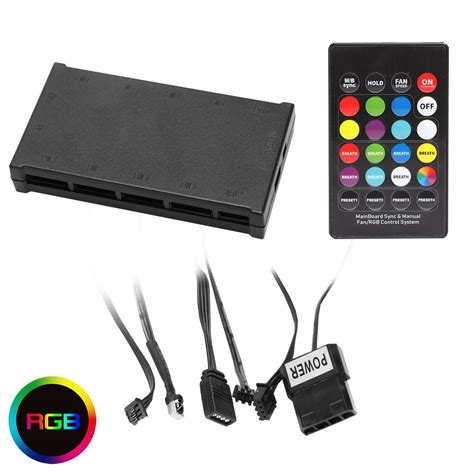 Generic RGB Fan Controller with Remote - Aura Compatible - RGB HUB ...