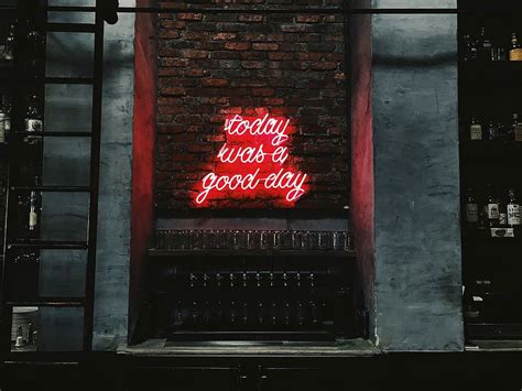 HD wallpaper: photography, neon, bar, signs, neon sign, cyan, dark ...