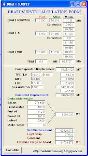 Berbagi walau sebulir padi: Ship’s draft survey calculation