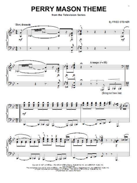 Perry Mason Theme | Sheet Music Direct