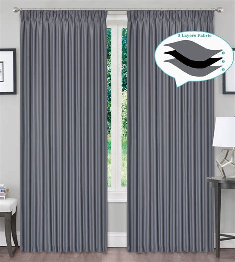 Blackout Curtain - Pinch Pleat | Thermal Insulated - 1 Panel ...