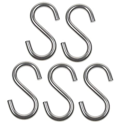 Wideskall® 1.75" inch Heavy Duty Small Zinc Plated Steel S Shaped Hanging Hooks Hangers (Pack of ...