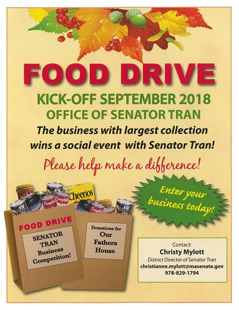 Can Food Drive Flyer in 2020 | Food drive flyer, Canned food drive ...