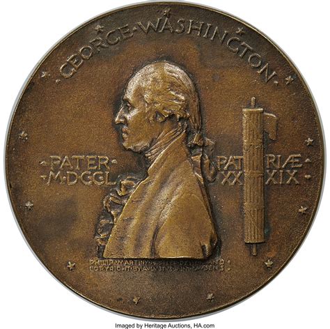 1889 George Washington Inauguration Centennial Medal, Douglas-53, | Lot #4440 | Heritage Auctions