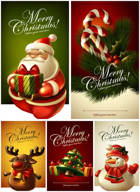 Christmas greeting card templates vector | Free Stock Vector Art & Illustrations, EPS, AI, SVG ...