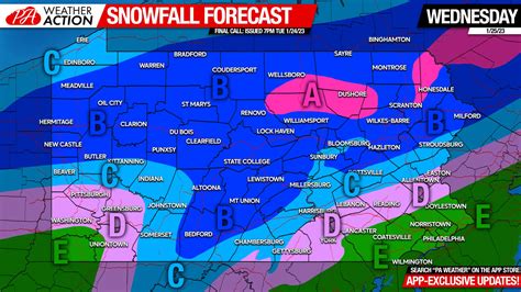 Final Call Snowfall Forecast for Wednesday's Winter Storm