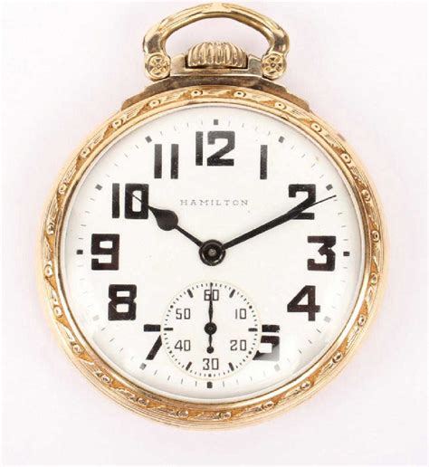 HAMILTON 10K GOLD FILLED RAILROAD POCKET WATCH