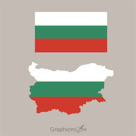 Bulgaria Flag and Map Design Free Vector File Download