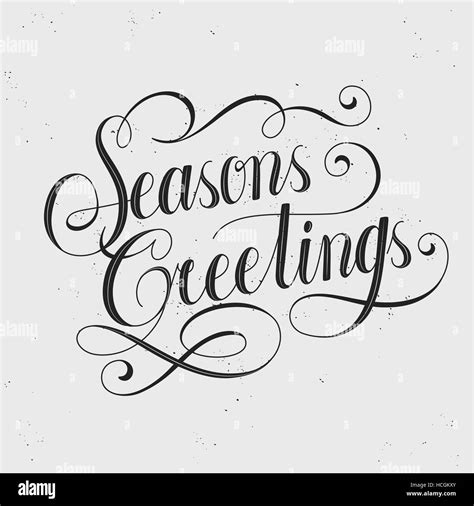 retro seasons greetings calligraphy with decorative line Stock Vector Image & Art - Alamy